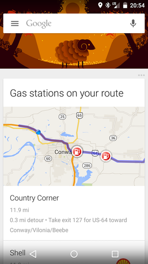 gas stations along my route