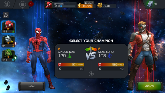 marvel showdown