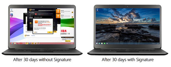 microsoft signature edition pcs bloatware example