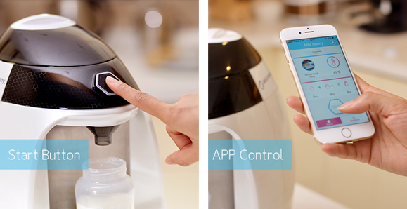 milk nanny app or button