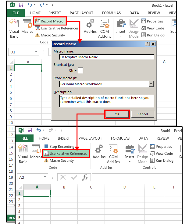 Ms excel text