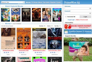 Pampers ad on pirate video site