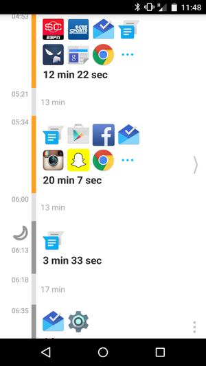 qualitytime timeline android