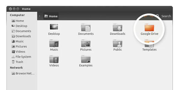 setup drive folder lin