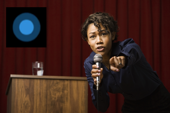 speaking person cortana