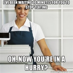 thelist cashier meme