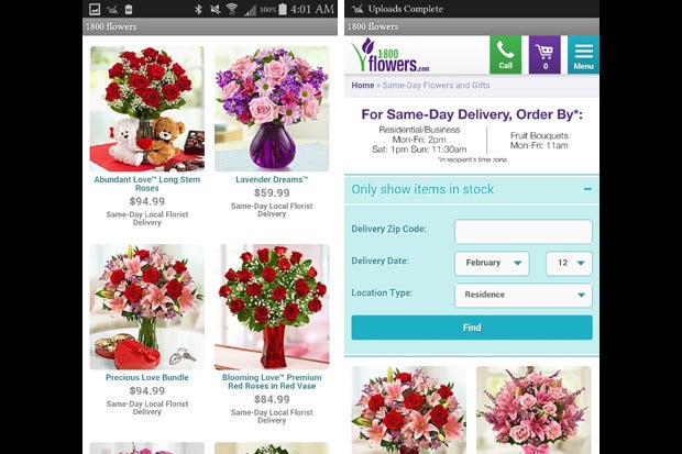 vday apps 1 800 flowers