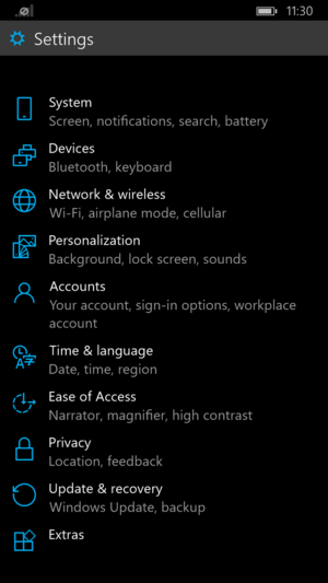 Microsoft Windows 10 for phones