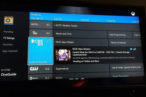Xbox One channel guide