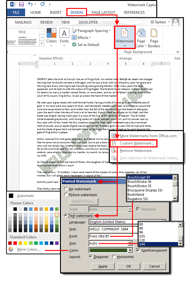 Microsoft Word watermarks: How to customize them for business and ...