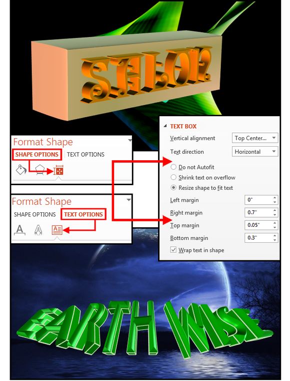 05 format text vs format shape