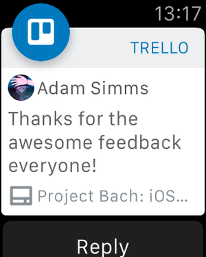 apple watch trello