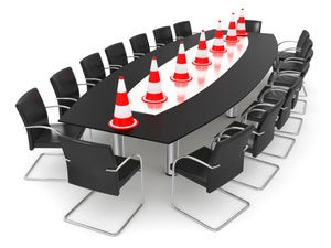 Security crashes the boardroom party