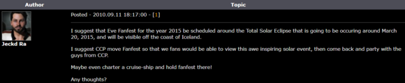 EVE forum post
