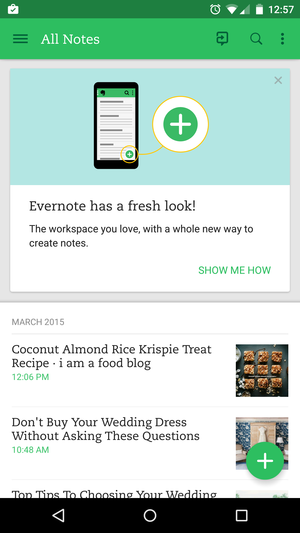 evernote newlook