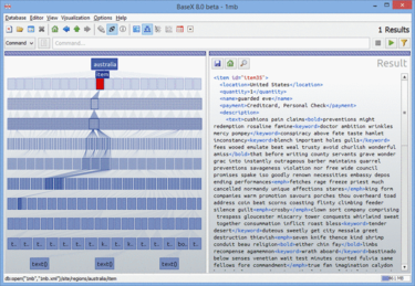 BaseX displaying data in a tree view