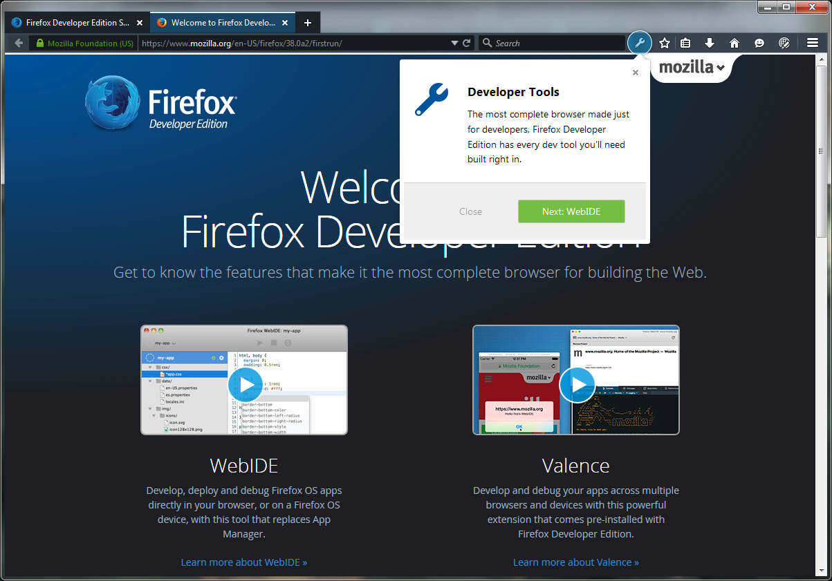 Firefox developer Edition. Firefox Dev. Firefox x64
