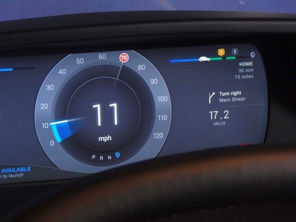 french self driving car display