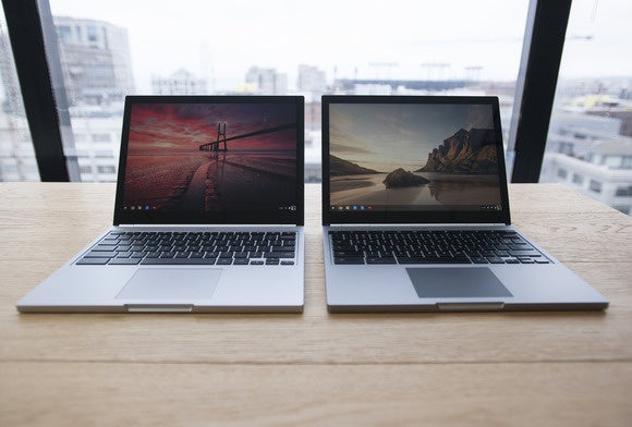 google chromebook pixel 2015 left vs pixel 2013 right