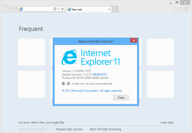 internet explorer 11