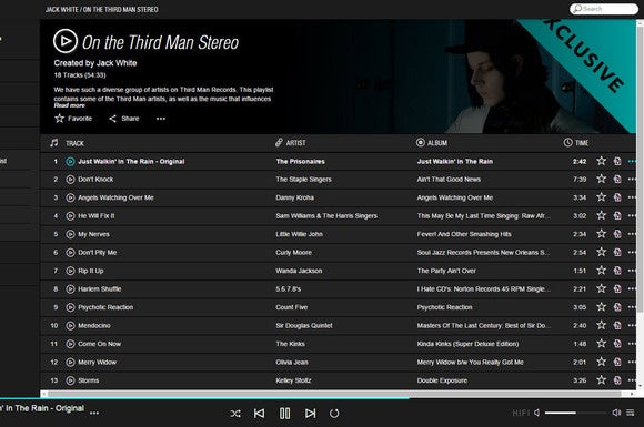 Jack White Tidal playlist