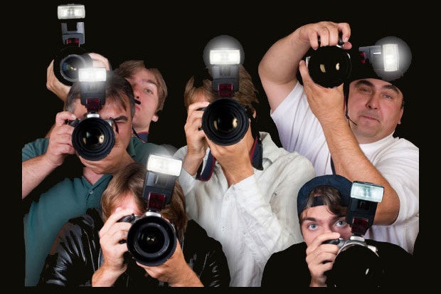 paparazzi photographers flash cameras