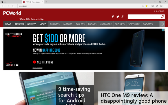 microsoft edge pcworld homepage