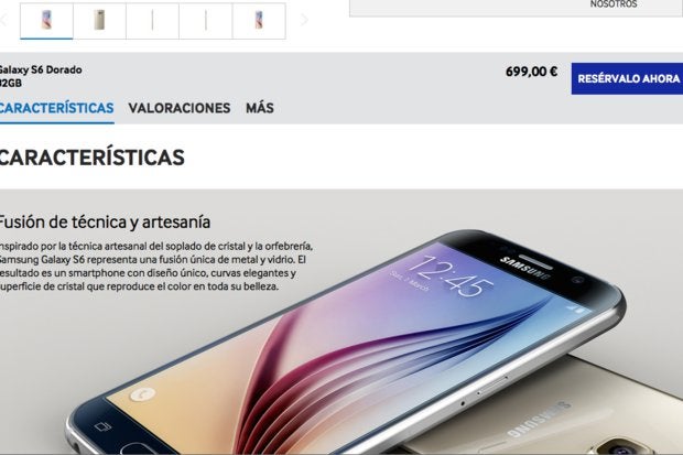 S6 pricing in Spain