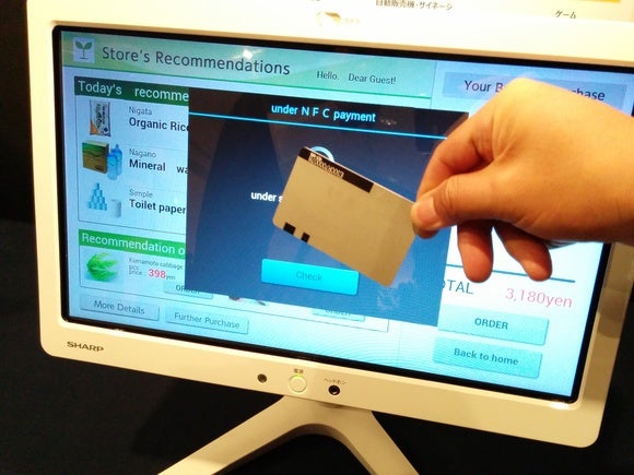 sharp display nfc payment