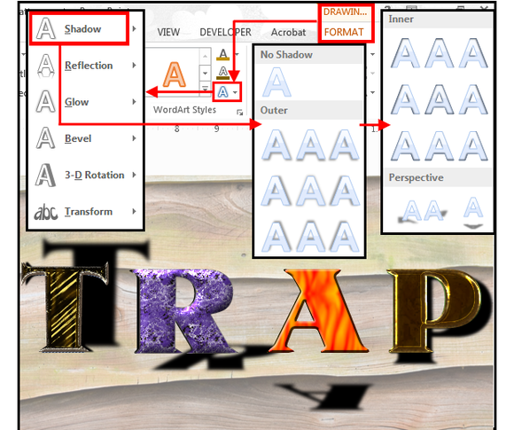 slide3 shadow text fx