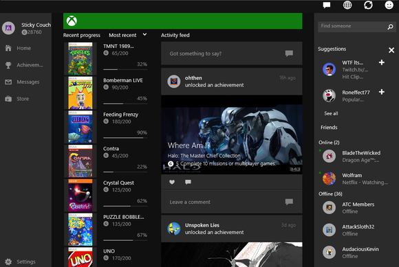 windows 10 xbox app