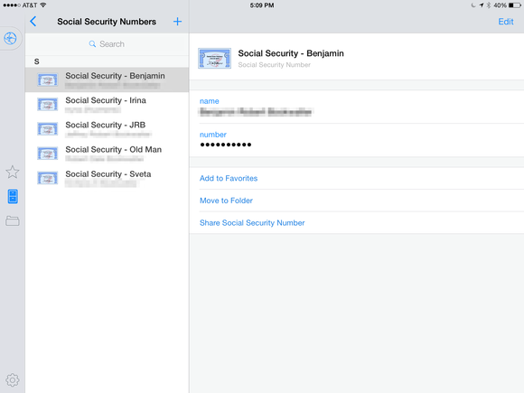 1password ssn