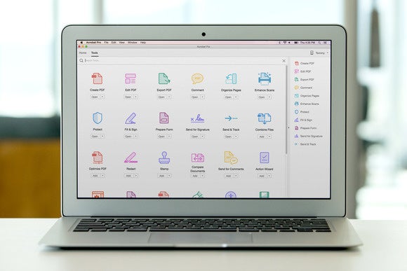 adobe acrobat home screen macbook air