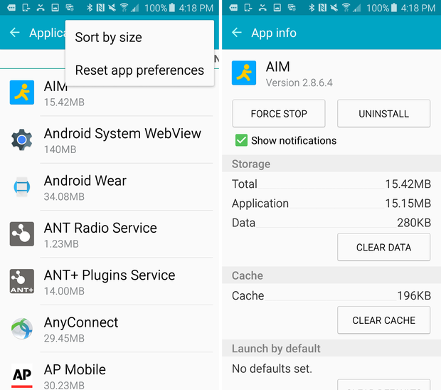 easiest way to manage apps on android