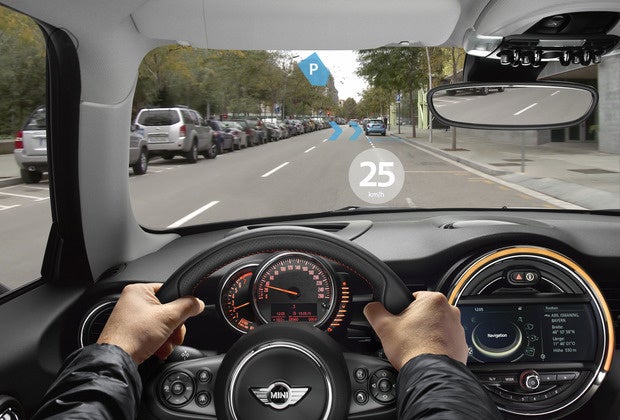 bmw mini augmented vision ar in car