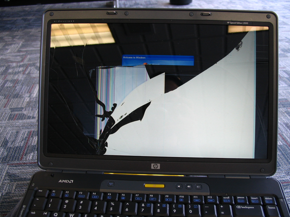 quebrado a tela do laptop