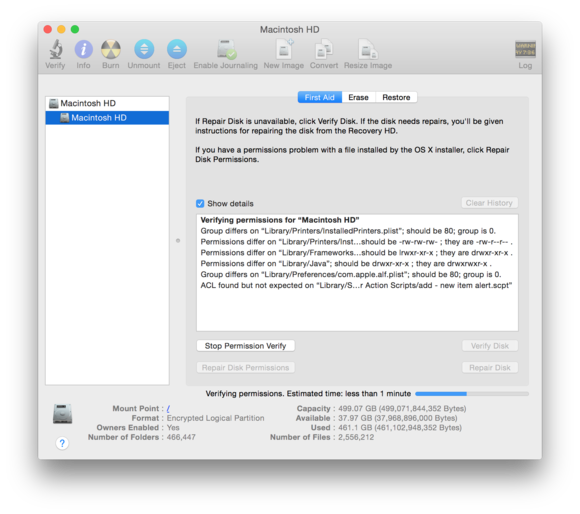 diskutilitypermissionsrepair