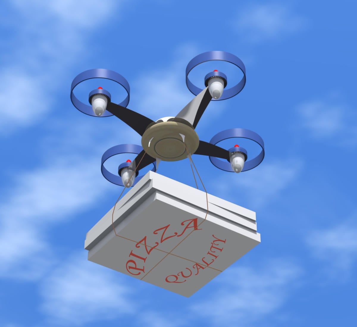 drone pizza delivery thinkstock