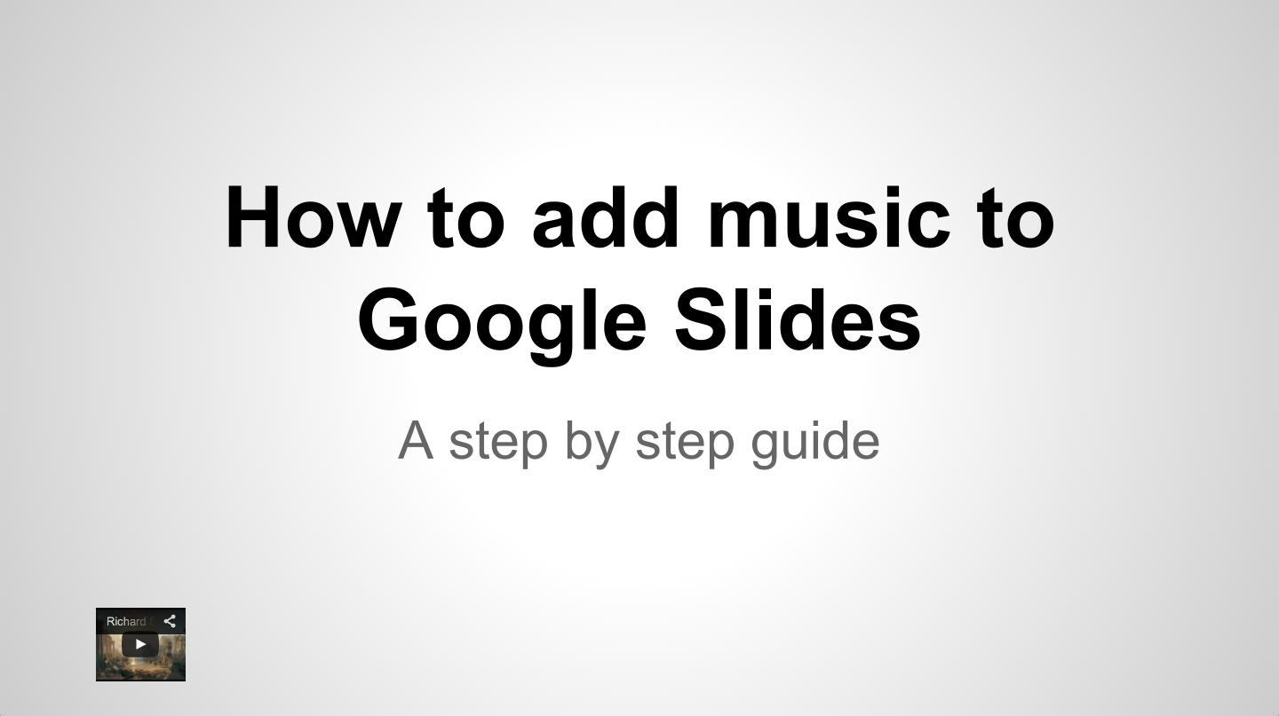 How To Add Music To Your Google Slides Presentation Pcworld