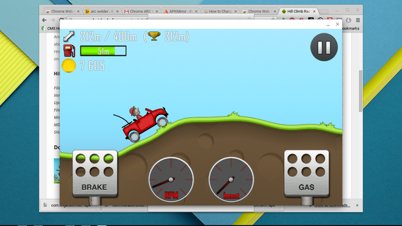 hill climber from android ARC Welder