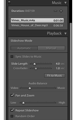 lightroomcc 06 slideshow options
