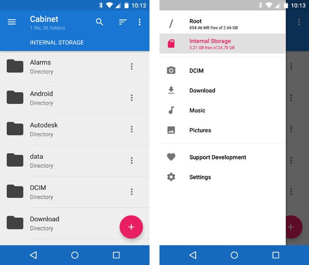 material design apps android cabinet