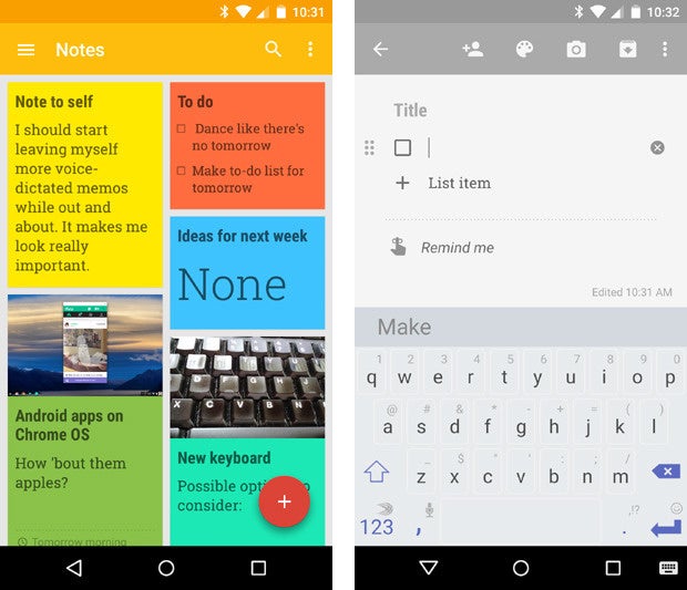 material design apps android google keep