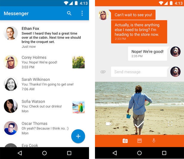 material design apps android messenger