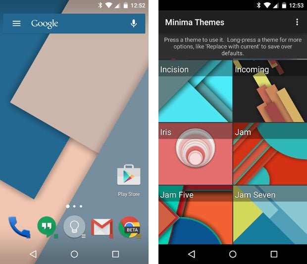 material design apps android minima