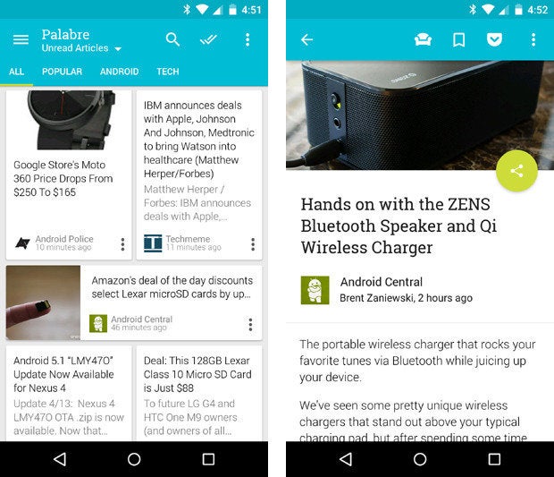material design apps android palabre