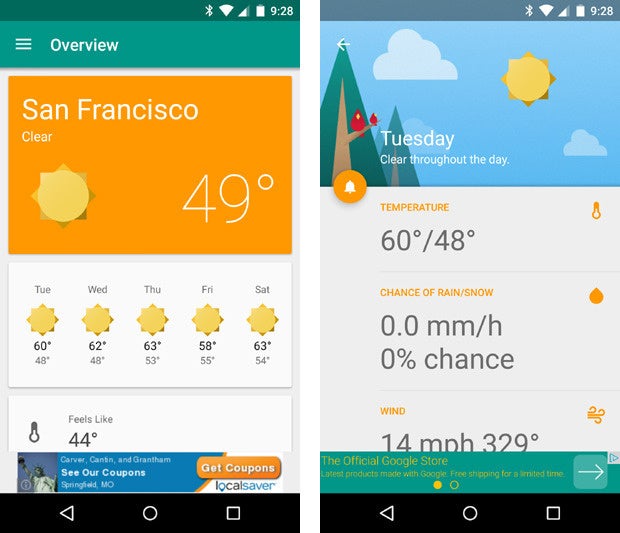 material design apps android simple weather