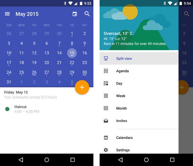material design apps android today calendar