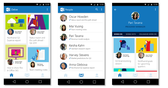 new office delve people experiences in office 365 apps