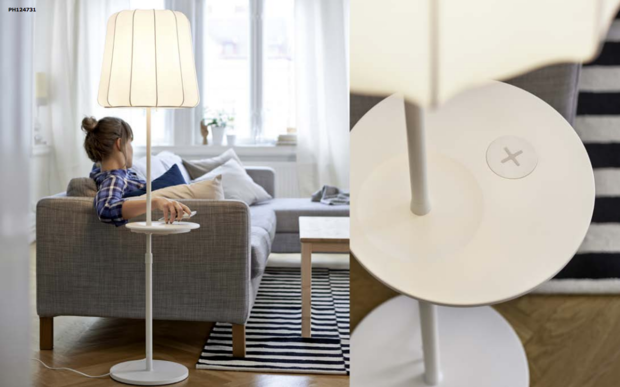 IKEA wireless charging lamp